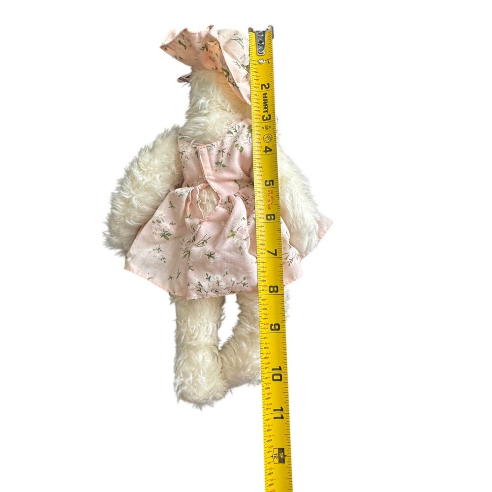 TY Collectible Nola Bear Plush Pink Floral‎ Dress And Hat Full Jointed 1993 - Picture 3 of 4